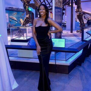 Persephone black strapless corset dress